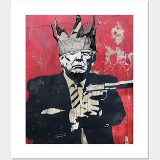 Donald Trump: King Trump on a Dark Background Posters and Art